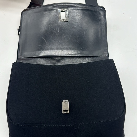 Stuart Weitzman Black Crossbody Mixed Medium Bag - Fabric and leather combo - Picture 7 of 16